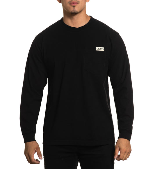 CAM LS Pocket Tee - Black